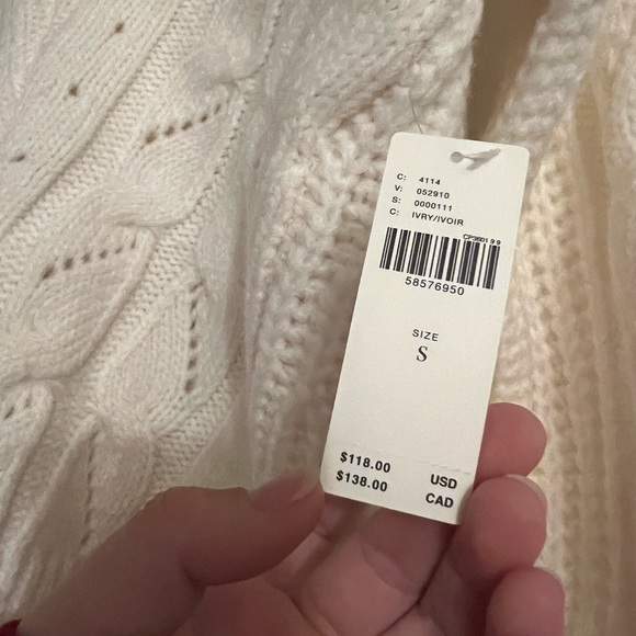 Anthropologie Women’s Cream sweater Size Small, new with tags - Picture 3 of 6